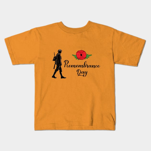 Remembrance Day Kids T-Shirt by Giorgi's